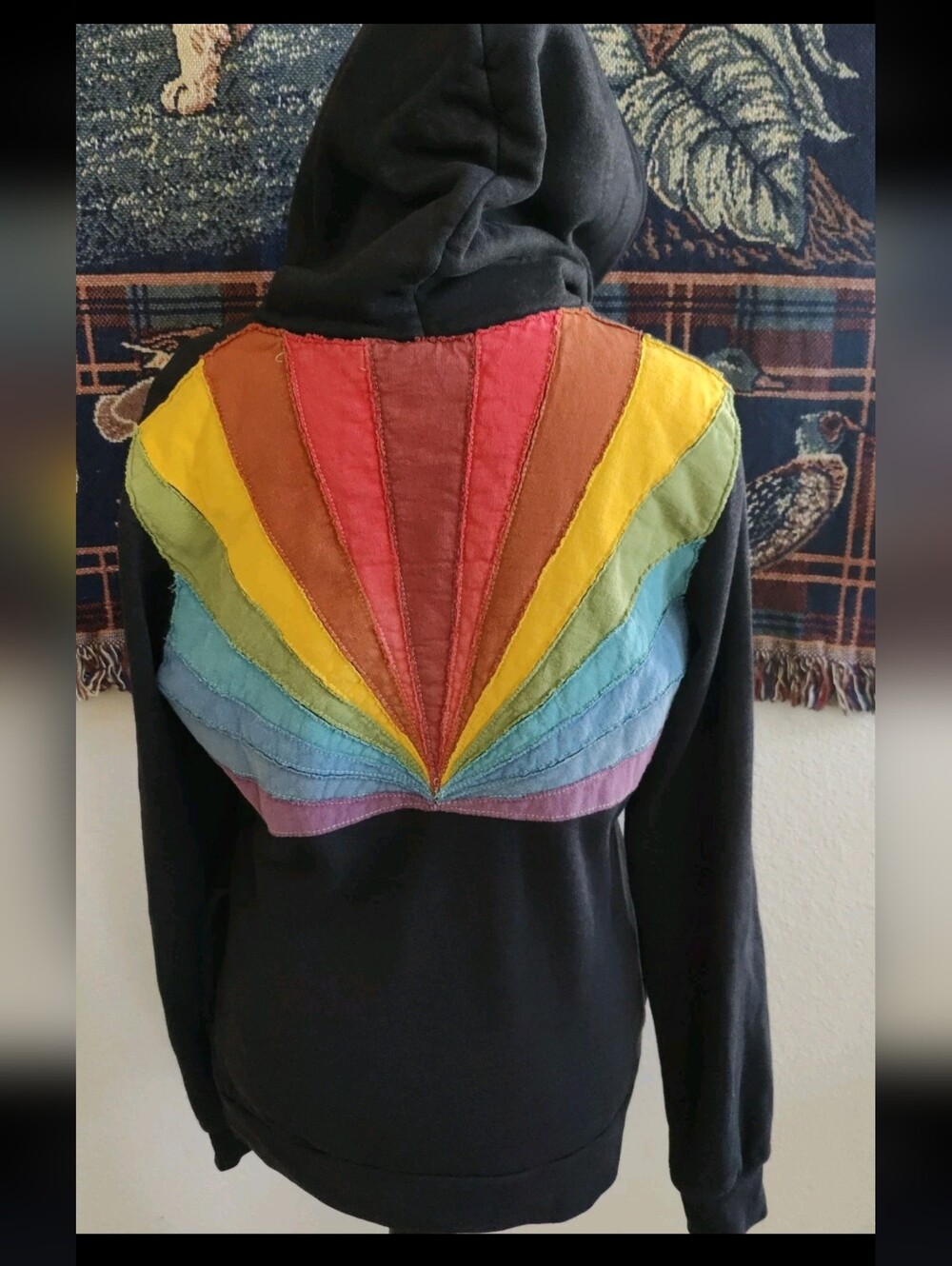 Aviator Nation Sunburst Rainbow Zip Hoodie
